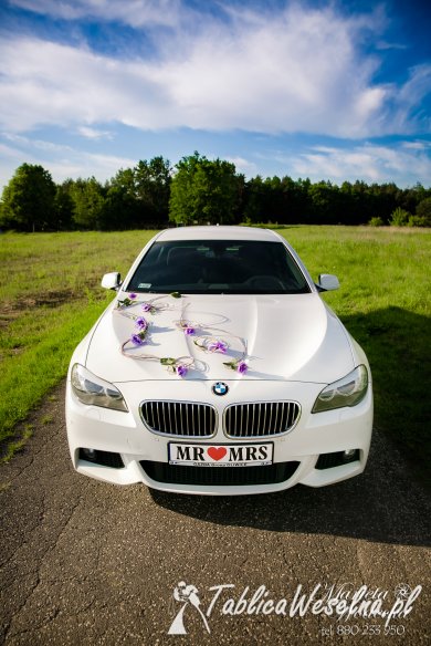 Wynajem samochodu auta na ślub wesele Białe AUDI A5 BMW 5