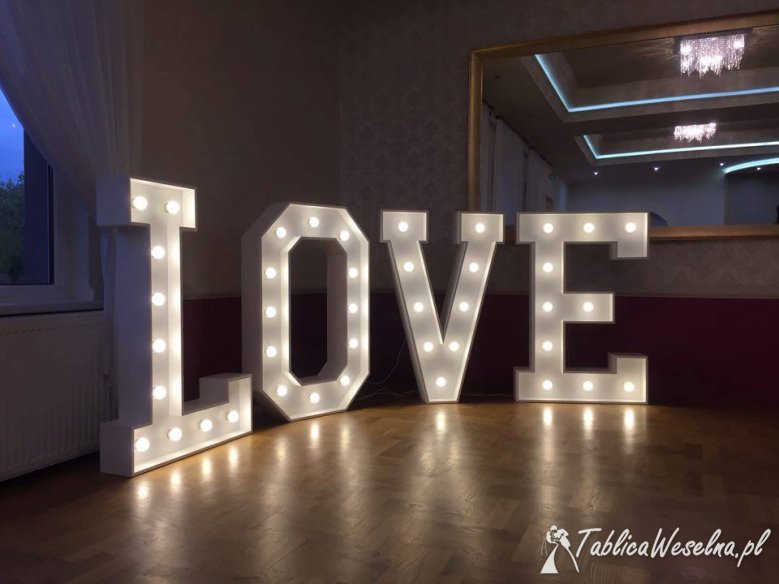 Napis LOVE led wesele 2019 wolne terminy