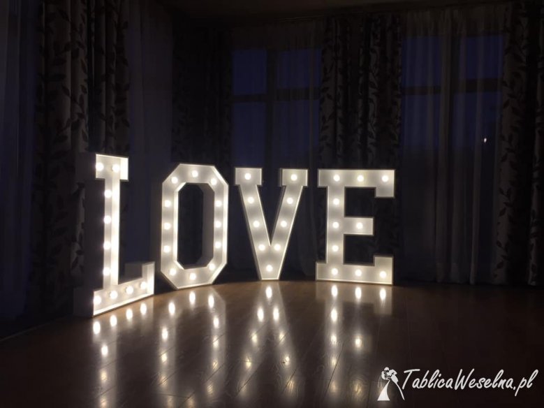 Napis LOVE led wesele 2019 wolne terminy