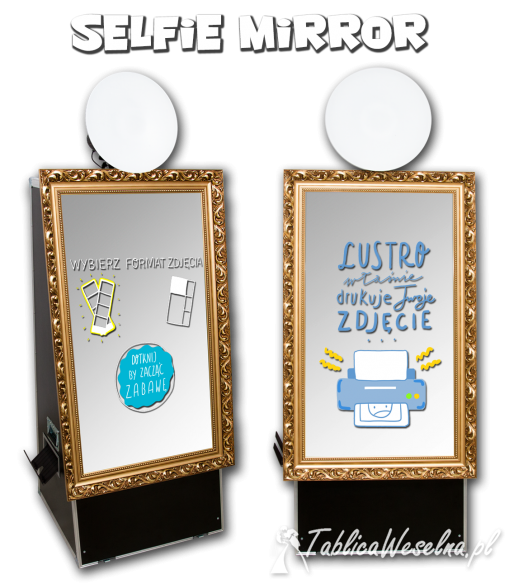 SELFIE MIRROR - fotobudka *POLSKI LEKTOR * ANIMACJE * ścianka, kabina LED - cała Polska