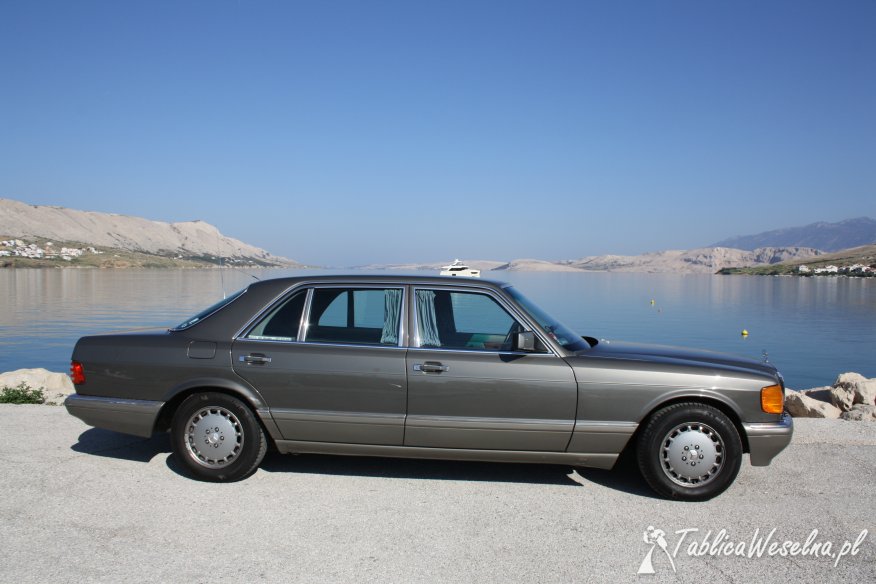 MERCEDES S-Klasa SEL W126 LONG auto limuzyna samochód do ślubu WYNAJEM 