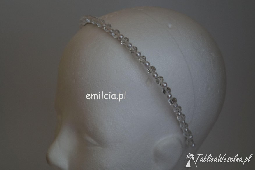 " E-milcia.pl "  Opaska - Tiara - Diadem    UROCZA OZDOBA DO WŁOSÓW 