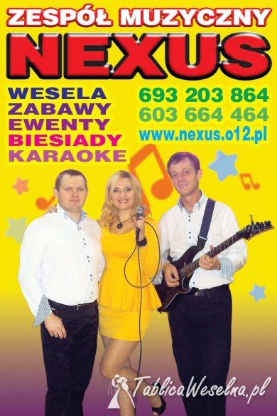 Zespół muzyczny Nexus z wokalistką,biesiadą i karaoke