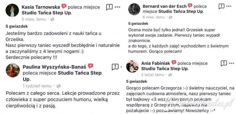 Studio Tańca Step Up! PIERWSZY TANIEC! Piąta lekcja GRATIS!