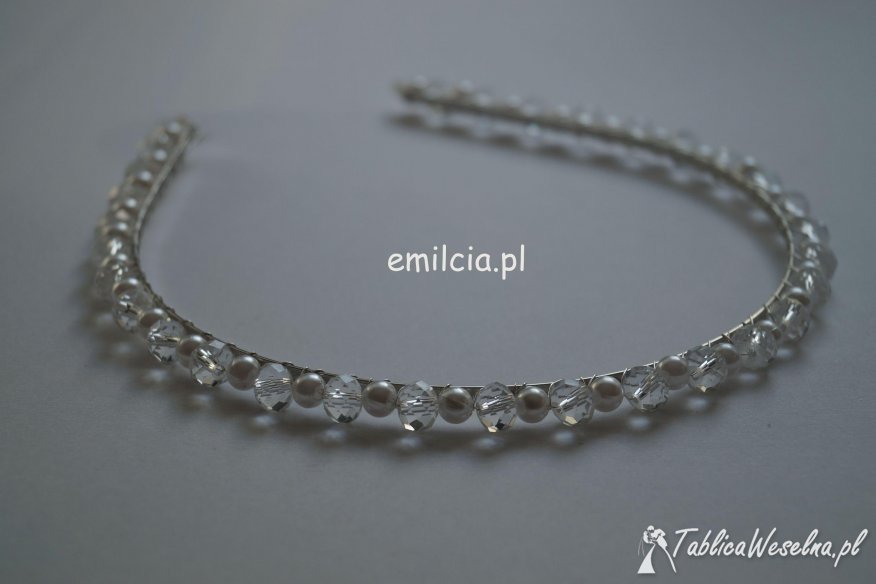 " E-milcia.pl "  Opaska - Tiara - Diadem    UROCZA OZDOBA DO WŁOSÓW 