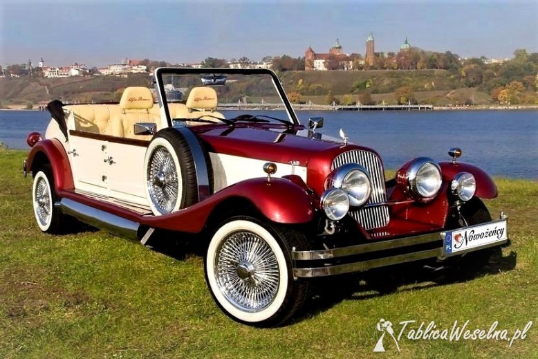 Luxusowe samochody RETRO do ślubu Zabytkowe auta na wesele Kabriolet Excalibur ślub Nestor Baron Spider