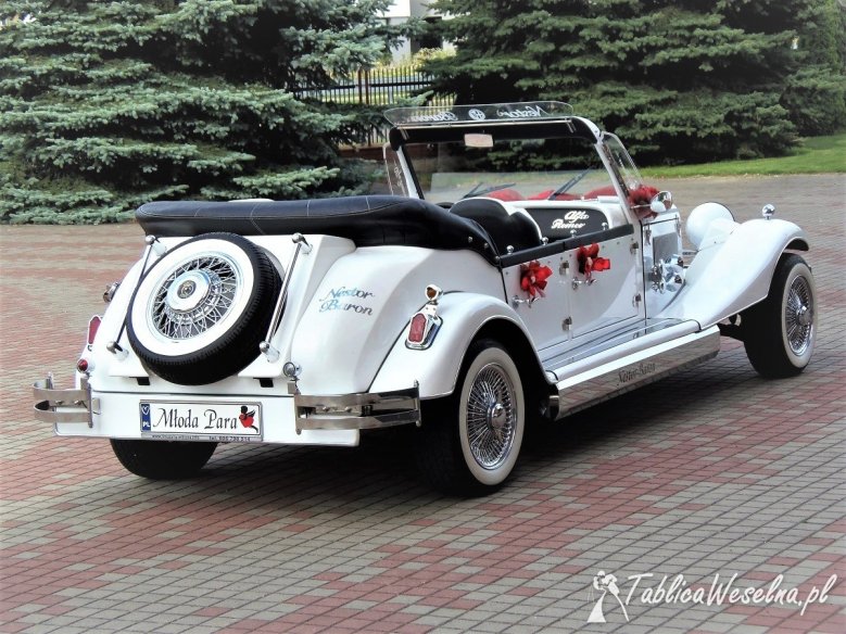 Zabytkowe auto do ślubu Kabriolet RETRO samochody do wynajęcia na wesele Limuzyna Excalibur Nestor Baron