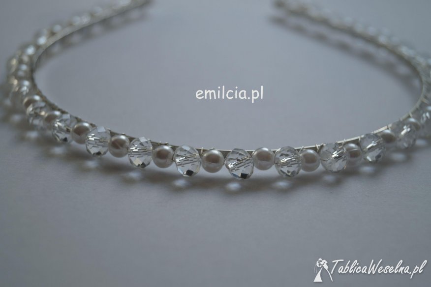 " E-milcia.pl "  Opaska - Tiara - Diadem    UROCZA OZDOBA DO WŁOSÓW 