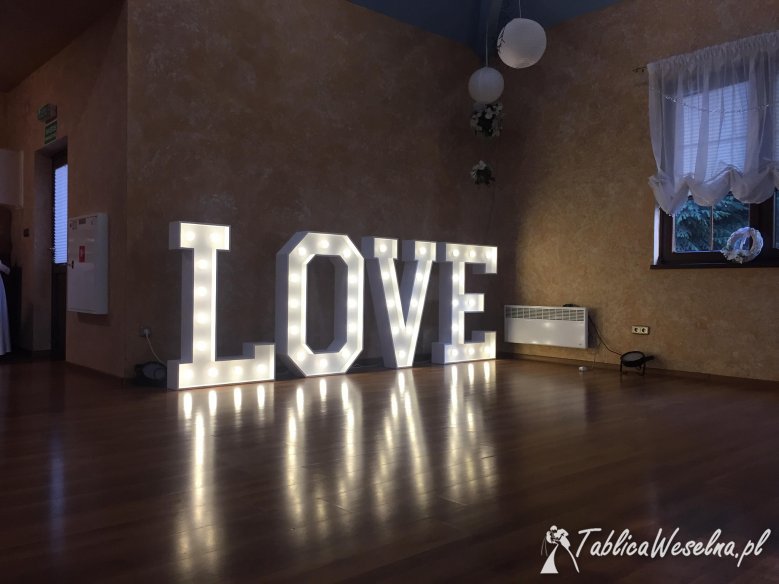 Napis LOVE led wesele 2019 wolne terminy