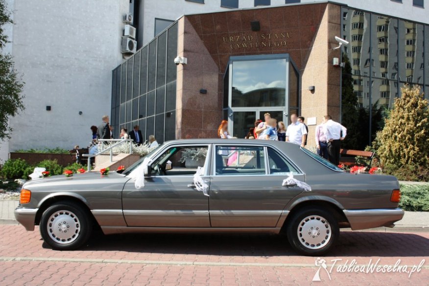 MERCEDES S-Klasa SEL W126 LONG auto limuzyna samochód do ślubu WYNAJEM 